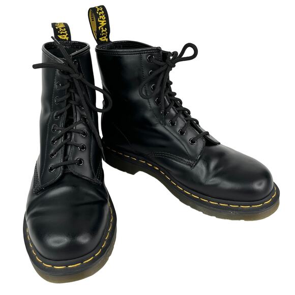 Dr. Martens 1460 Smooth Leather Black Lace Up Boots EU41 W9 M8 UK7 - Picture 13 of 14